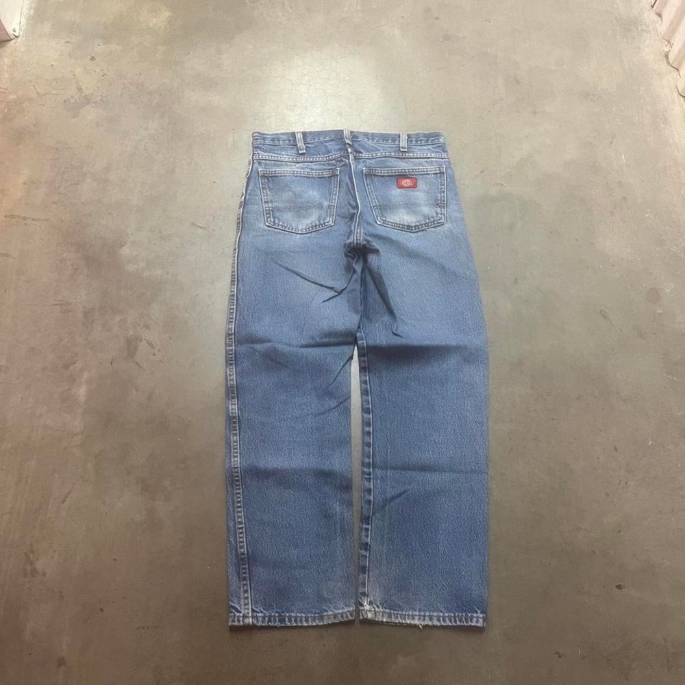 Vintage dickies men's‎ light wash distressed carpenter jeans workwear loop 33